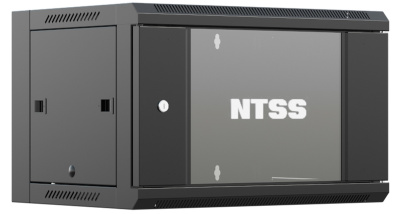 NTSS-W6U6045GS-BL, Шкаф  6U 600х450 стекло сборный Сбс чёрный NTSS ПРЕМИУМ